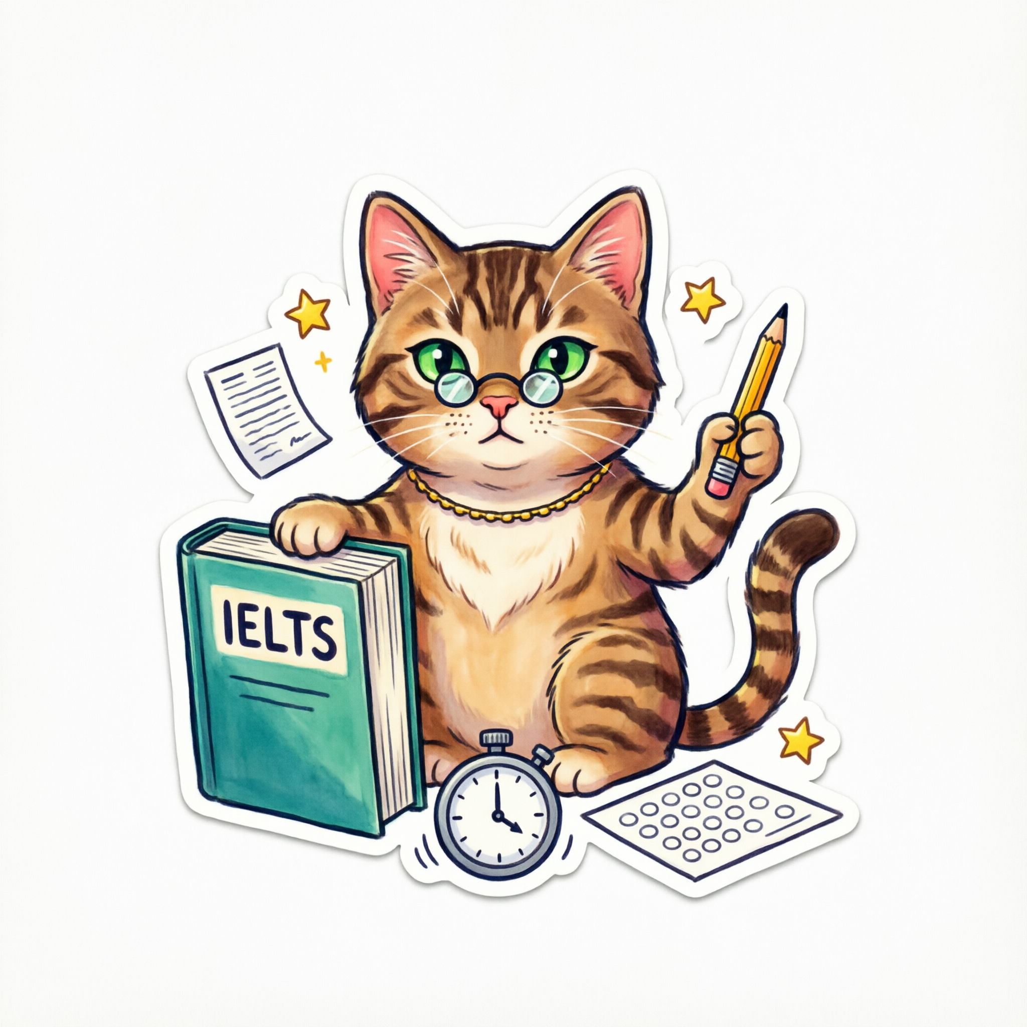 Полоса с книгой IELTS и секундомером